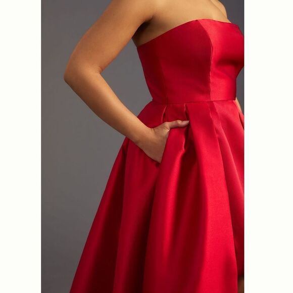 New Anthropologie Hutch Strapless High-Low Bubble Dress/ size 4P - Picture 7 of 14